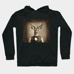 Deer Portrait Victorian Artistic Gift Fashion Hoodie